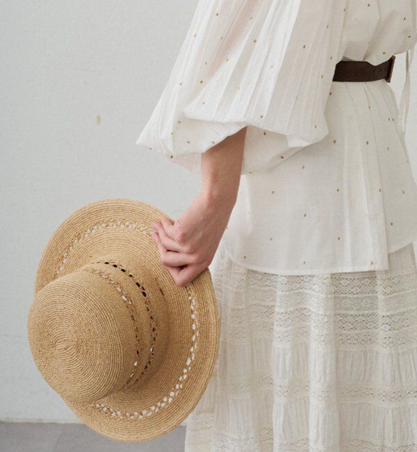  「【GALENA/ガレナ】フラットラフィアハット」|ハット|