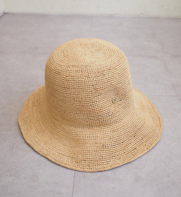  「【GALENA/ガレナ】メタルポイントラフィアハット」|ハット|ベージュ