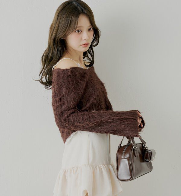  「レースドッキングシャギーニット」|ニット・セーター|