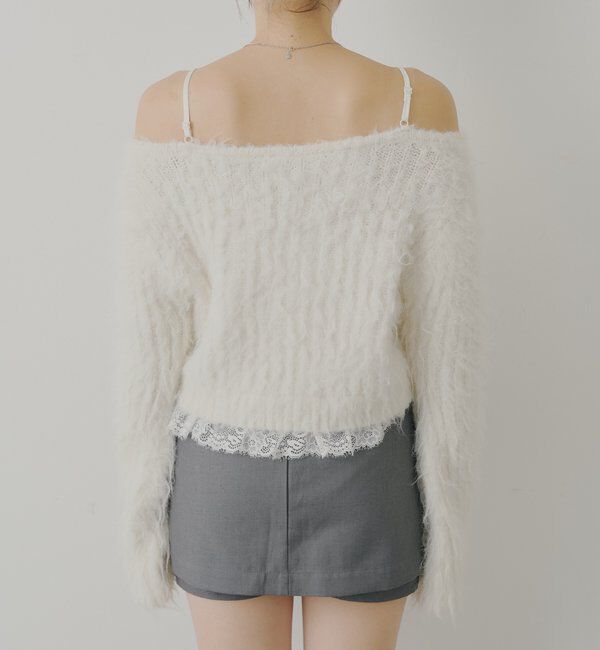  「レースドッキングシャギーニット」|ニット・セーター|