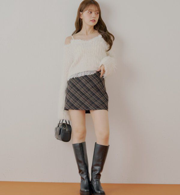  「レースドッキングシャギーニット」|ニット・セーター|