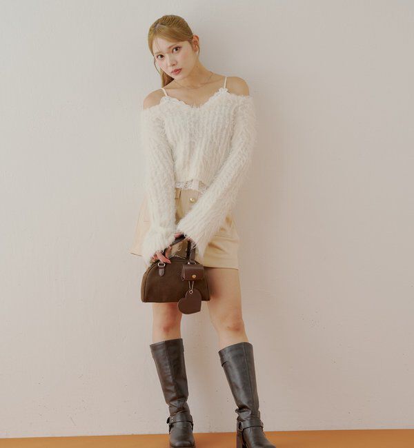  「レースドッキングシャギーニット」|ニット・セーター|