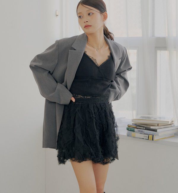  「チュールティアードバルーンショートパンツ」|チノ|