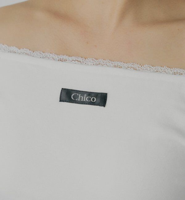  「カップ付きレースコンパクトトップス」|Tシャツ・カットソー|