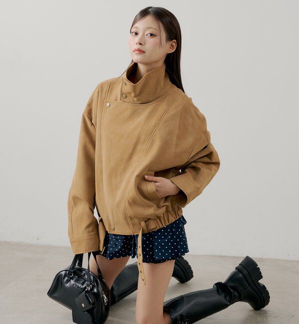  「スタンドカラーレザールーズジャケット」|その他|