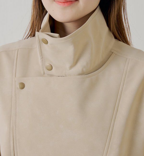  「スタンドカラーレザールーズジャケット」|その他|