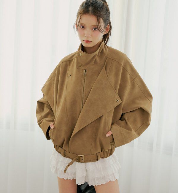  「スタンドカラーレザールーズジャケット」|その他|