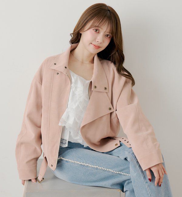  「スタンドカラーレザールーズジャケット」|その他|