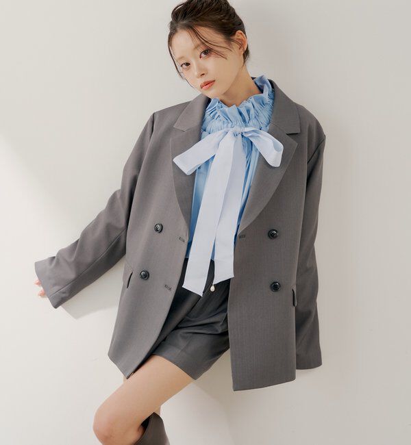  「【SALON by Chico】襟取り外しダブルフリルジャケット」|その他|