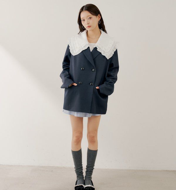  「【SALON by Chico】襟取り外しダブルフリルジャケット」|その他|