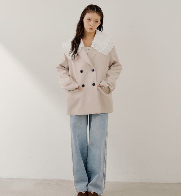  「【SALON by Chico】襟取り外しダブルフリルジャケット」|その他|