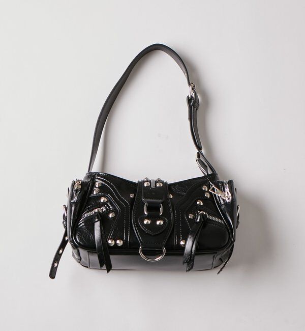  「【WEB限定】スタッズジップショルダーバッグ」|ショルダー・メッセンジャー|