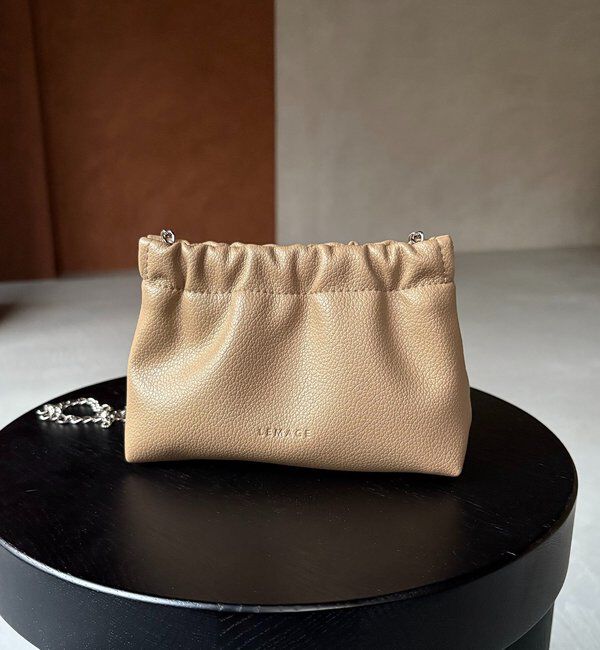  「【母の日/Ghana&times;LE'MAGE限定色ブラウン】チェーンギャザーポーチバッグ」|その他|