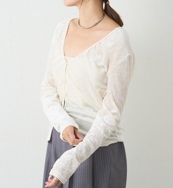  「シアーベロアカーディガン」|Tシャツ・カットソー|