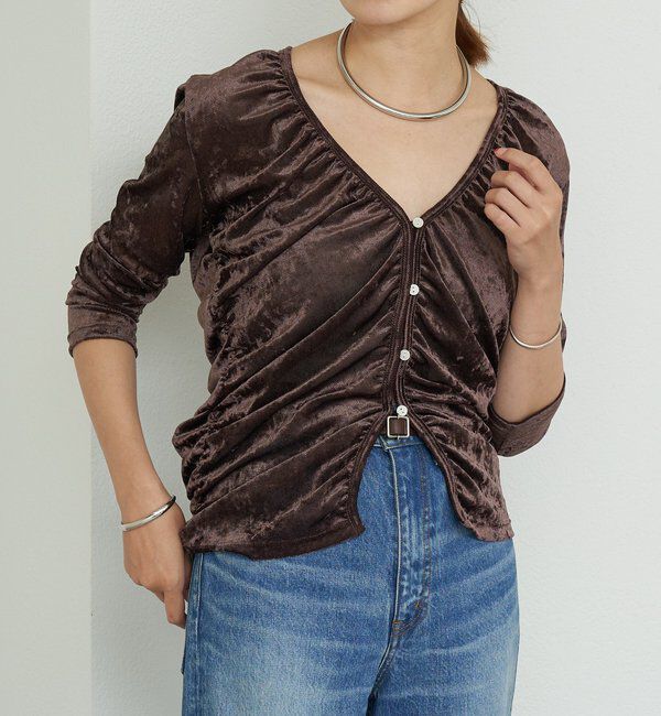  「シアーベロアカーディガン」|Tシャツ・カットソー|