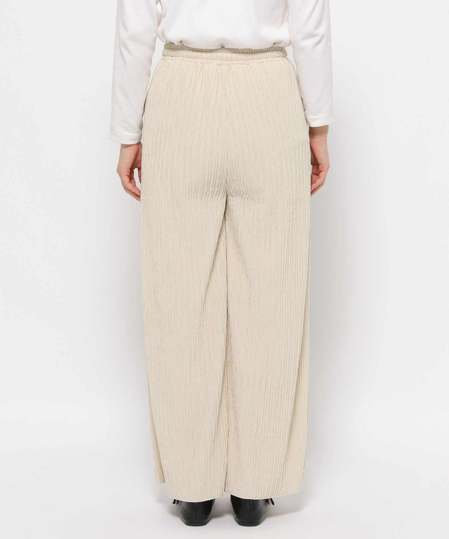 LOWRYS FARM「ジャガードプリーツパンツ」|チノ|