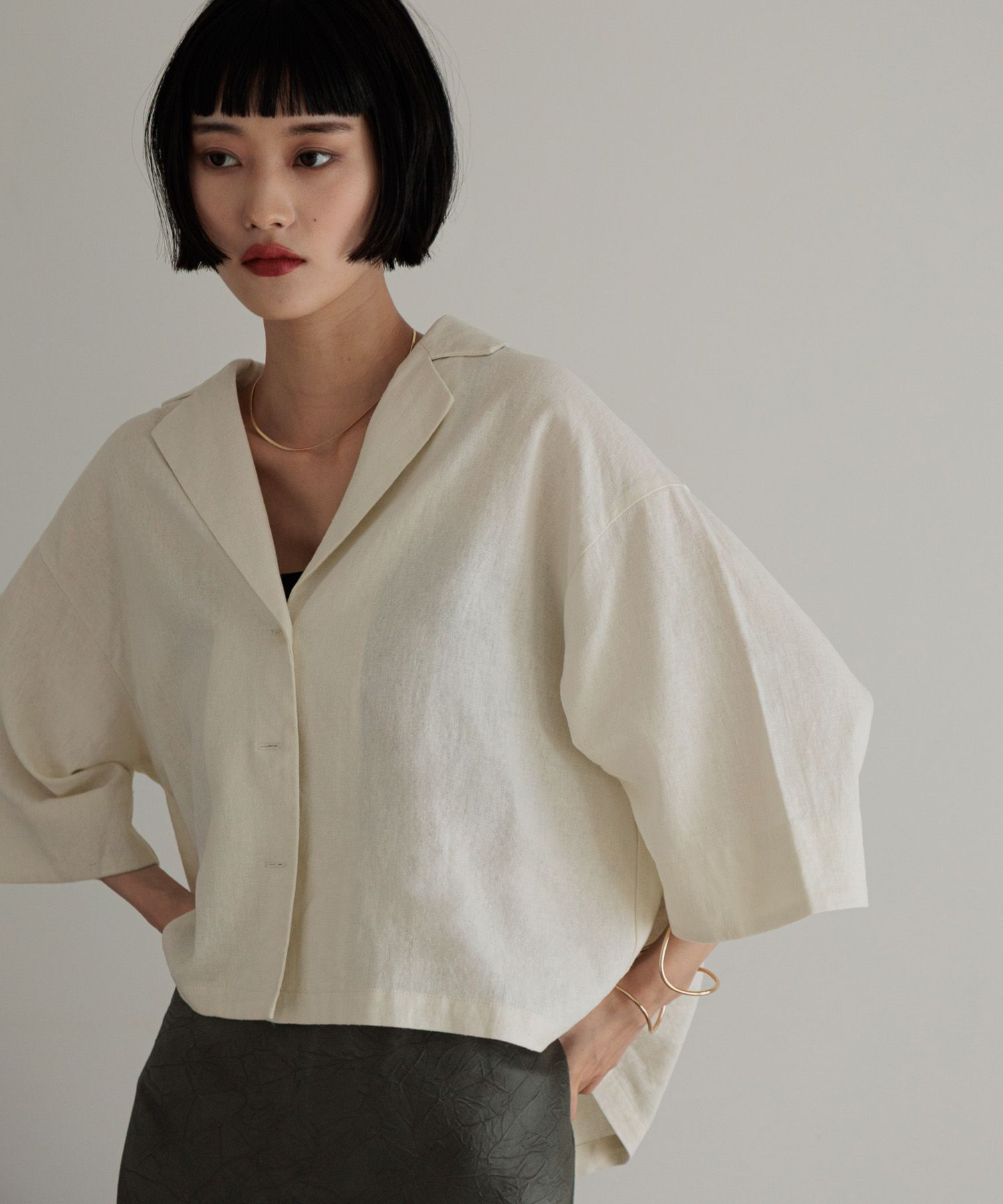 LOWRYS FARM「ノルマンディショートシャツ」|シャツ・ブラウス|NTL