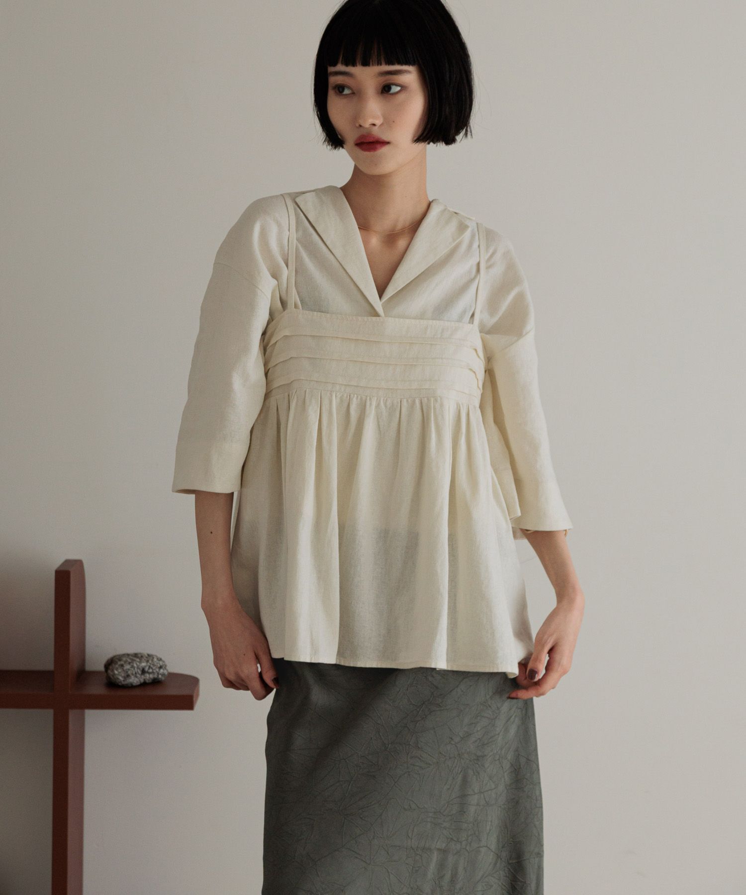 LOWRYS FARM「ノルマンディショートシャツ」|シャツ・ブラウス|