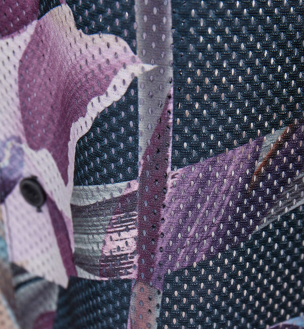 ABAHOUSE「【フラワープリント】ハーフスリーブ メッシュシャツ」|シャツ・ブラウス|