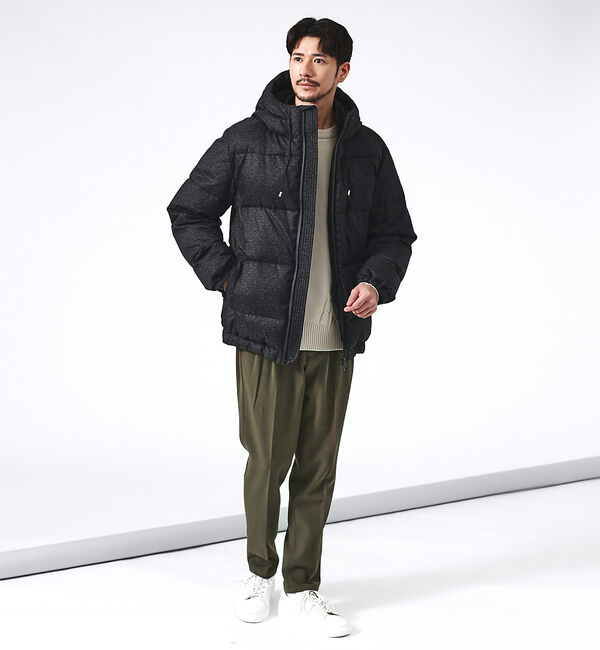 ABAHOUSE「【撥水】700FP ウールライク ダウンジャケット/フードブルゾン」|ダウン|