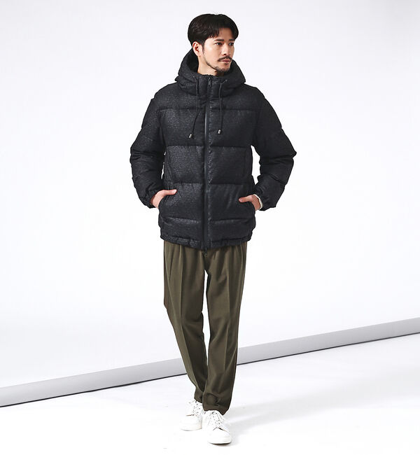 ABAHOUSE「【撥水】700FP ウールライク ダウンジャケット/フードブルゾン」|ダウン|