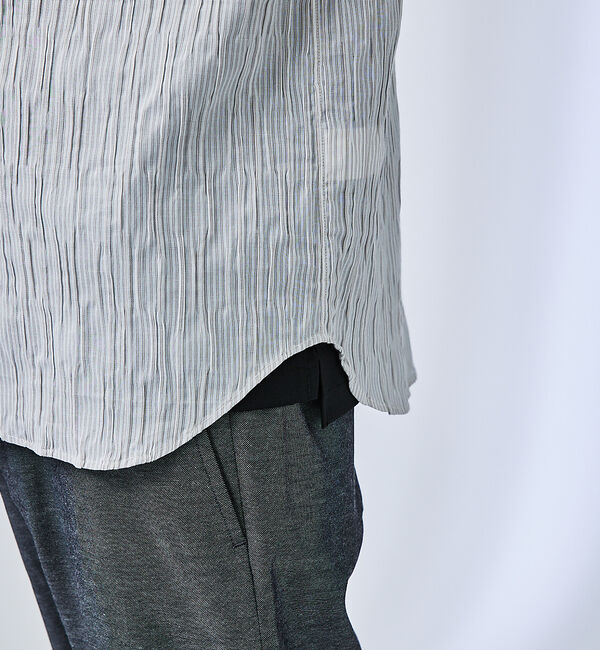 ABAHOUSE「【リンクルストライプ】レギュラーカラーシャツ」|シャツ・ブラウス|