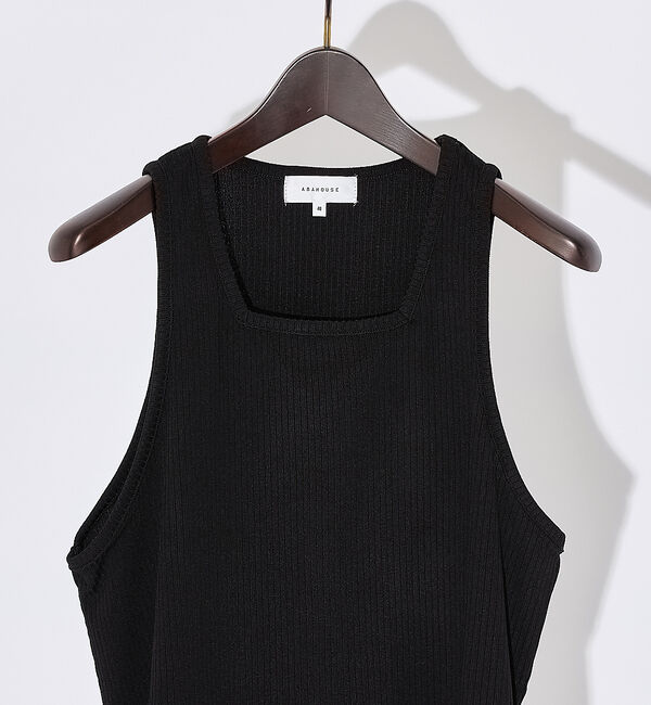 ABAHOUSE「【クルーネック】ストレッチテレコ タンクトップ」|キャミソール|