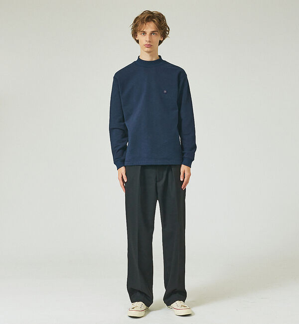 ABAHOUSE「【ワンポイントロゴ】モックネック スウェット / 裏毛プルオーバー」|スウェット・ジャージ|