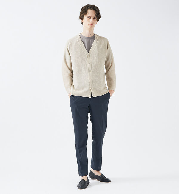 ABAHOUSE「【メッシュ編み】レーヨン&times;ラミー　シアーカーディガン」|カーディガン|