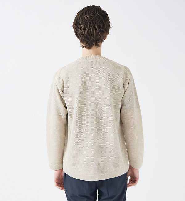 ABAHOUSE「【メッシュ編み】レーヨン&times;ラミー　シアーカーディガン」|カーディガン|