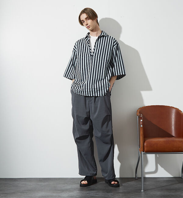 ABAHOUSE「【セットアップ対応】 ウーブン ドライ パラシュートパンツ / ワイドパンツ /」|その他|