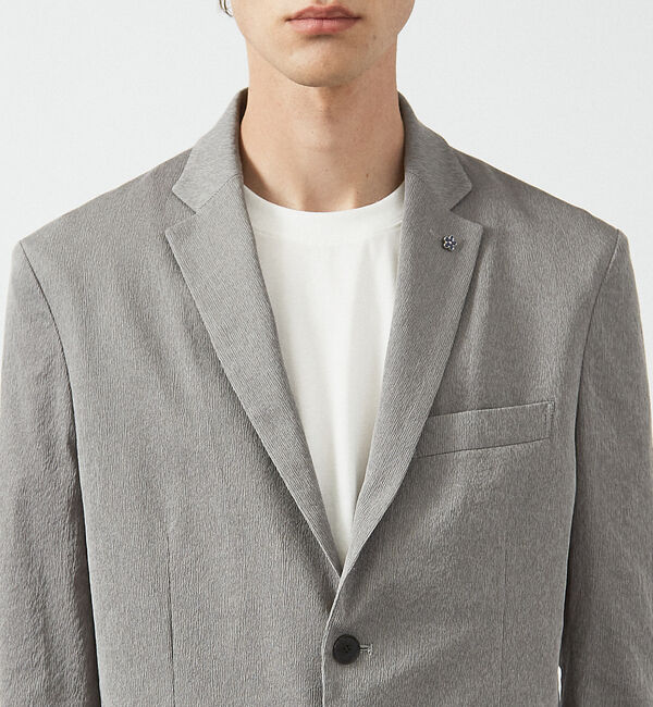 ABAHOUSE「【セットアップ対応/FLEX JACKET】 PE-wrinkle ワッシャージ」|テーラードジャケット|