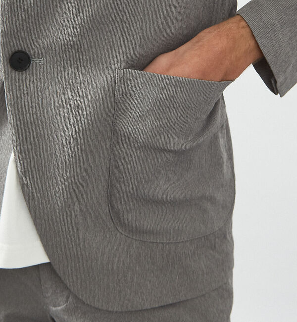 ABAHOUSE「【セットアップ対応/FLEX JACKET】 PE-wrinkle ワッシャージ」|テーラードジャケット|