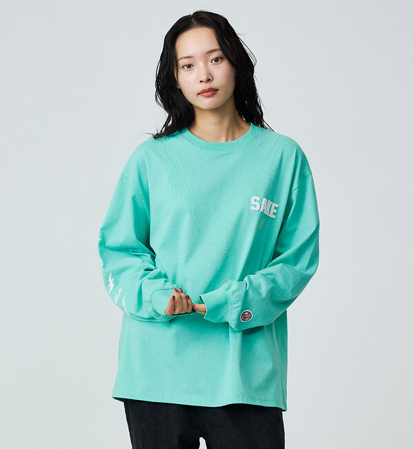 ABAHOUSE「【YOIDORE / ヨイドレ】KAMINARISAMA / 雷様 刺繍ロングT」|Tシャツ・カットソー|