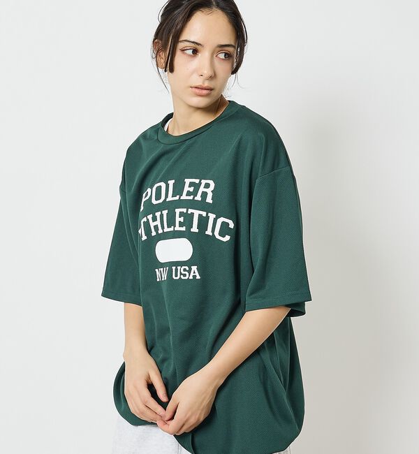 ABAHOUSE「【POLeR/ポーラー】ATHLETIC ロゴTシャツ / 61MCV0036」|Tシャツ・カットソー|