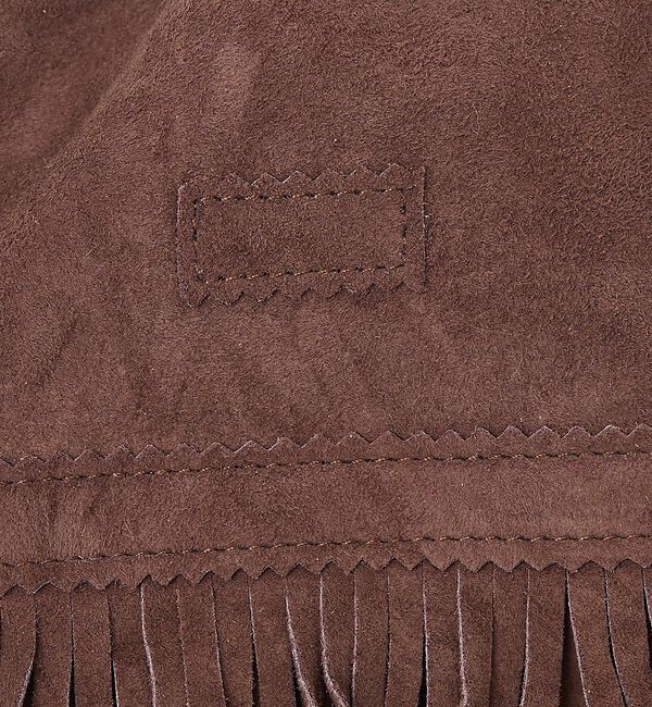 ABAHOUSE「【1/2HALF / ハーフ】ラムスェード 巾着ショルダー フリンジ ミニショル」|ショルダー・メッセンジャー|