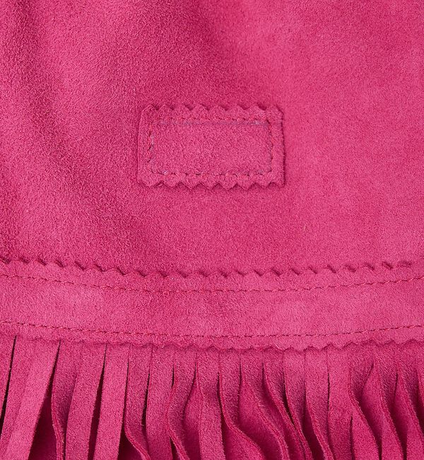 ABAHOUSE「【1/2HALF / ハーフ】ラムスェード 巾着ショルダー フリンジ ミニショル」|ショルダー・メッセンジャー|