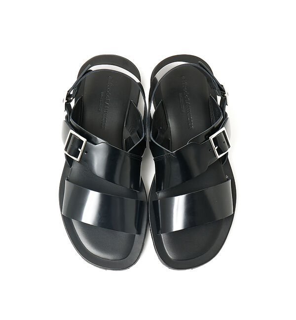 alfredoBANNISTER「バックル ストラップ レザーサンダル」|サンダル|ブラック系その他1