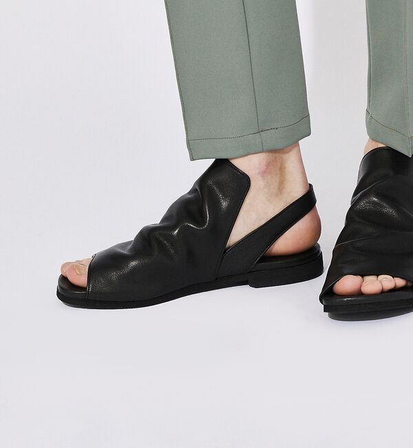 alfredoBANNISTER「【WRAP SHOES】ドレープ バックストラップ サンダル」|サンダル|