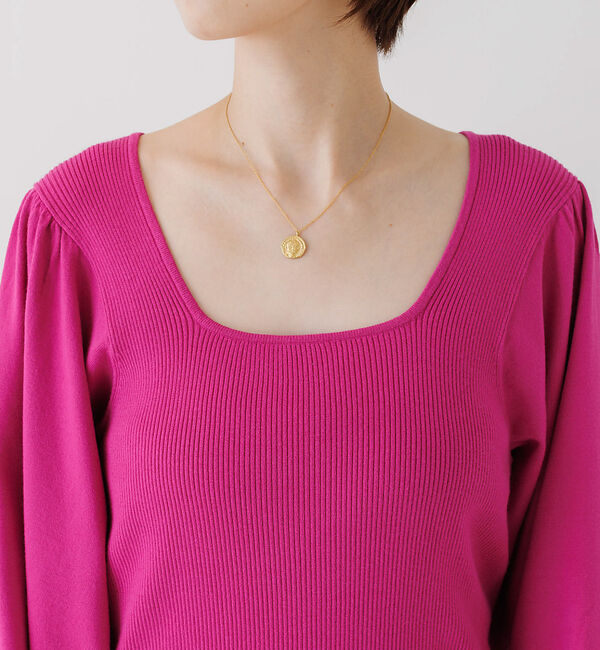 Rouge vif「パフスリーブスクエアネックニット」|ニット・セーター|