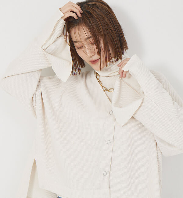 Rouge vif「ワッフルカーディガン」|カーディガン|