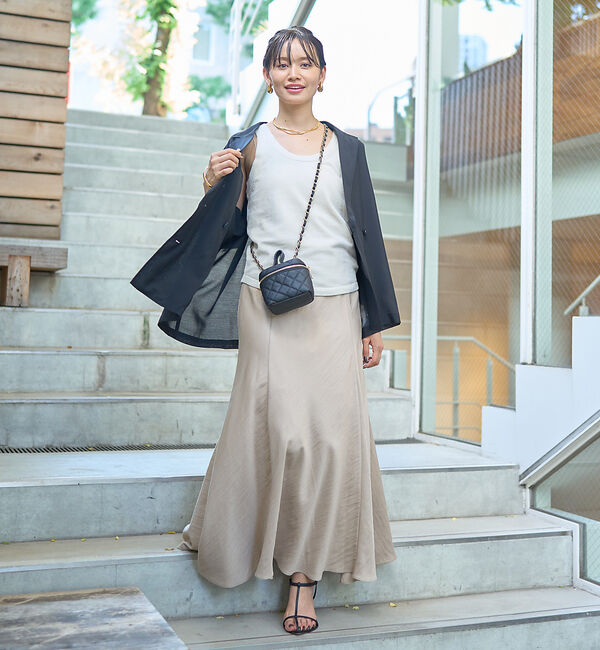 Rouge vif「切替フィブリルマキシスカート」|スカート|