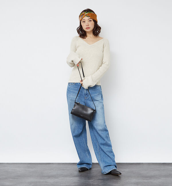 Rouge vif「2WAYスパンコールラメリブニット」|ニット・セーター|