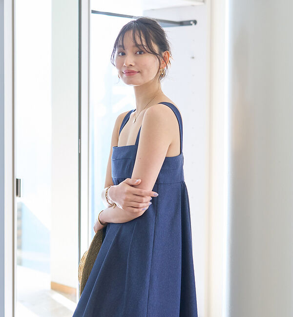 Rouge vif「デニムライクベアキャミワンピース」|ワンピース|