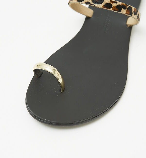 Rouge vif「【LAOCOONTE／ラオコンテ】フラットトングサンダル Elea Suede」|サンダル|