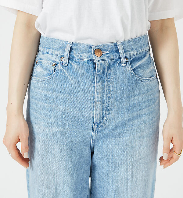 Rouge vif「【RED CARD/レッドカード】Slogan ルーズストレートデニム」|デニム|