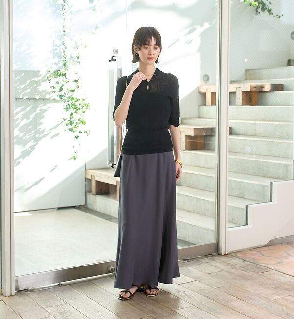 Rouge vif「両畦スリットシアーニットプルオーバー」|ニット・セーター|