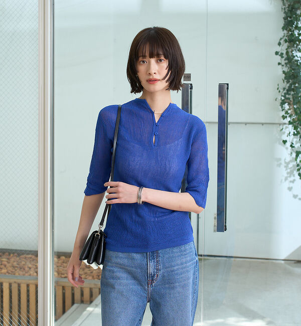 Rouge vif「両畦スリットシアーニットプルオーバー」|ニット・セーター|