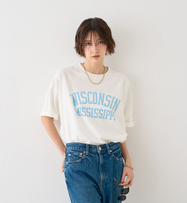 Rouge vif「【REMI RELIEF レミレリーフ】別注TEE WISCONSI ロゴTシャ」|Tシャツ・カットソー|