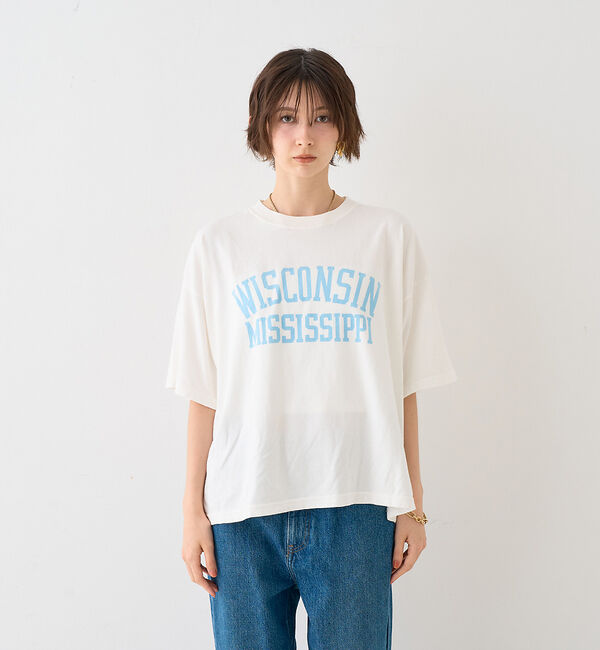 Rouge vif「【REMI RELIEF レミレリーフ】別注TEE WISCONSI ロゴTシャ」|Tシャツ・カットソー|
